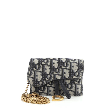 Christian Dior Saddle Nano Pouch Oblique Canvas