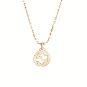 Gucci Interlocking G Pendant Necklace Sterling Silver