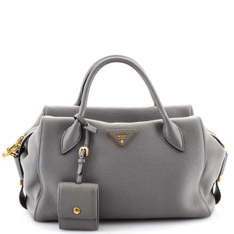 Prada Convertible Top Handle Satchel Vitello Daino Medium