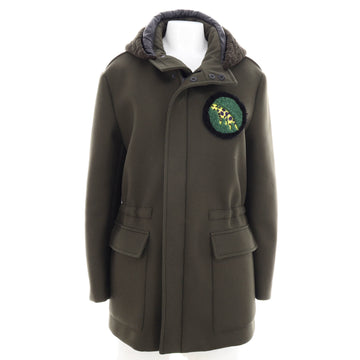 Fendi Women's Patch Hooded Coat Wool