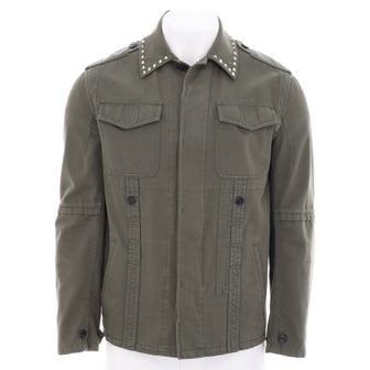 Valentino Men's Rockstud Untitled Army Field Jacket Cotton