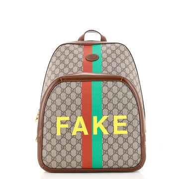 Gucci Fake/Not Backpack Printed GG Coated Canvas Medium