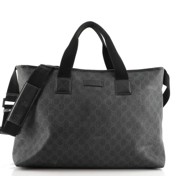 Gucci Convertible Travel Zip Tote GG Coated Canvas Large