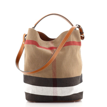 Burberry Ashby Bag House Check Canvas Medium