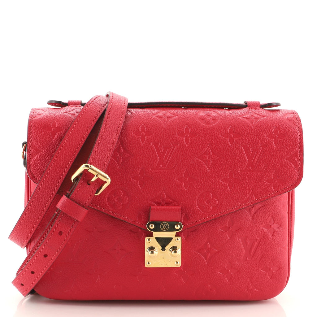 Louis Vuitton Pink Monogram Empreinte Pochette Metis Leather ref