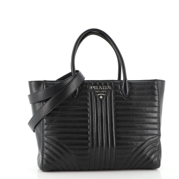 Prada Convertible Zip Tote Diagramme Quilted Leather Medium