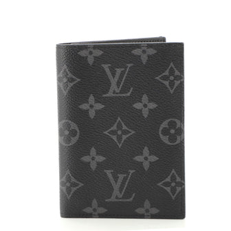 Louis Vuitton Passport Cover Monogram Eclipse Canvas
