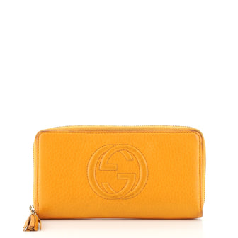 Gucci Soho Zip Around Wallet Leather Compact