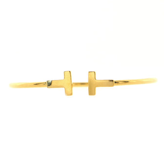 Tiffany & Co. T Wire Bracelet 18K Yellow Gold Narrow