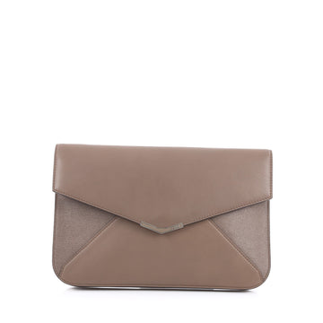 Fendi 2Jours Clutch Leather Large Brown