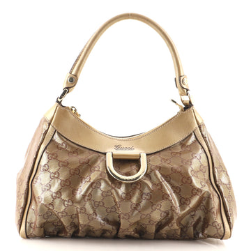 Gucci D Ring Hobo GG Coated Canvas Small
