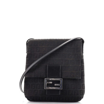 Fendi Vintage Flap Crossbody Bag Zucchino Canvas Small