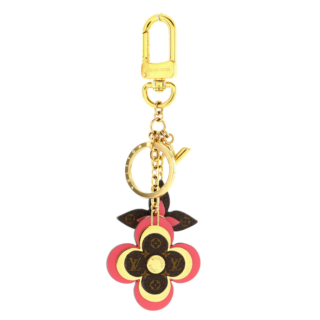 Louis Vuitton Blooming Flowers Chain Bag Charm and Key Holder Pink in  Brass/Leather/Coated Canvas with Gold-tone - US