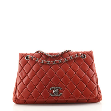 Chanel New Bubble Flap Bag Quilted Lambskin Small