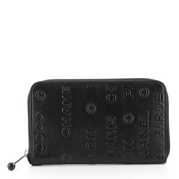 Chanel 31 Rue Cambon Organizer Wallet Embossed Leather