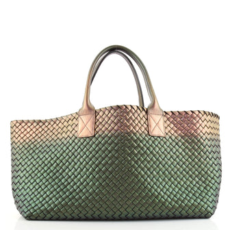 Bottega Veneta Cabat Tote Intrecciato Metallic Nappa Medium
