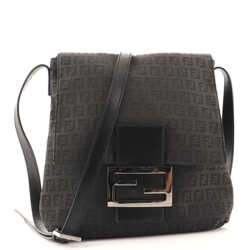 Fendi Vintage Flap Crossbody Bag Zucchino Canvas Medium
