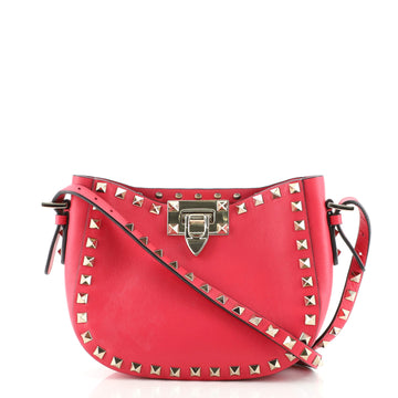 Valentino Rockstud Hobo Leather Small