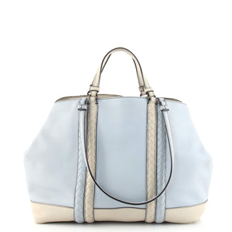 Bottega Veneta Corso Tote Leather with Intrecciato Detail