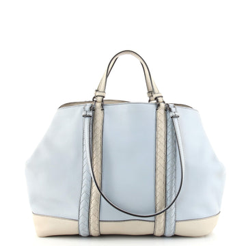 Bottega Veneta Corso Tote Leather with Intrecciato Detail