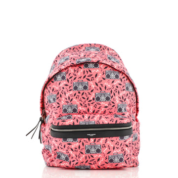 Saint Laurent City Backpack Printed Canvas