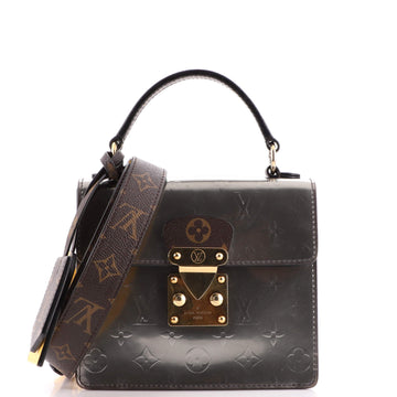 Louis Vuitton Spring Street NM Handbag Monogram Vernis with Monogram Canvas and Epi Leather