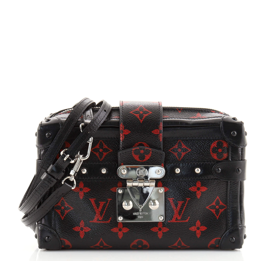 Louis Vuitton Petite Malle V Coated Canvas And Leather Top-handle Bag in  Black