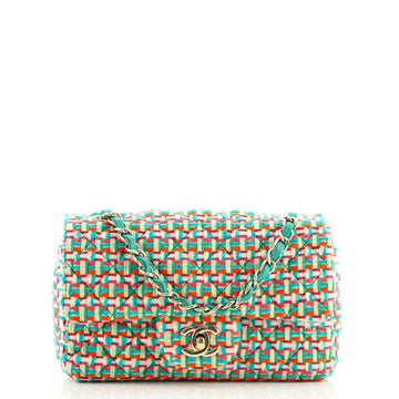 Chanel Classic Single Flap Bag Quilted Tweed Mini