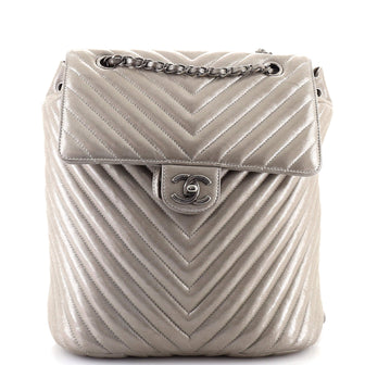 Chanel Urban Spirit Backpack Iridescent Chevron Calfskin Small