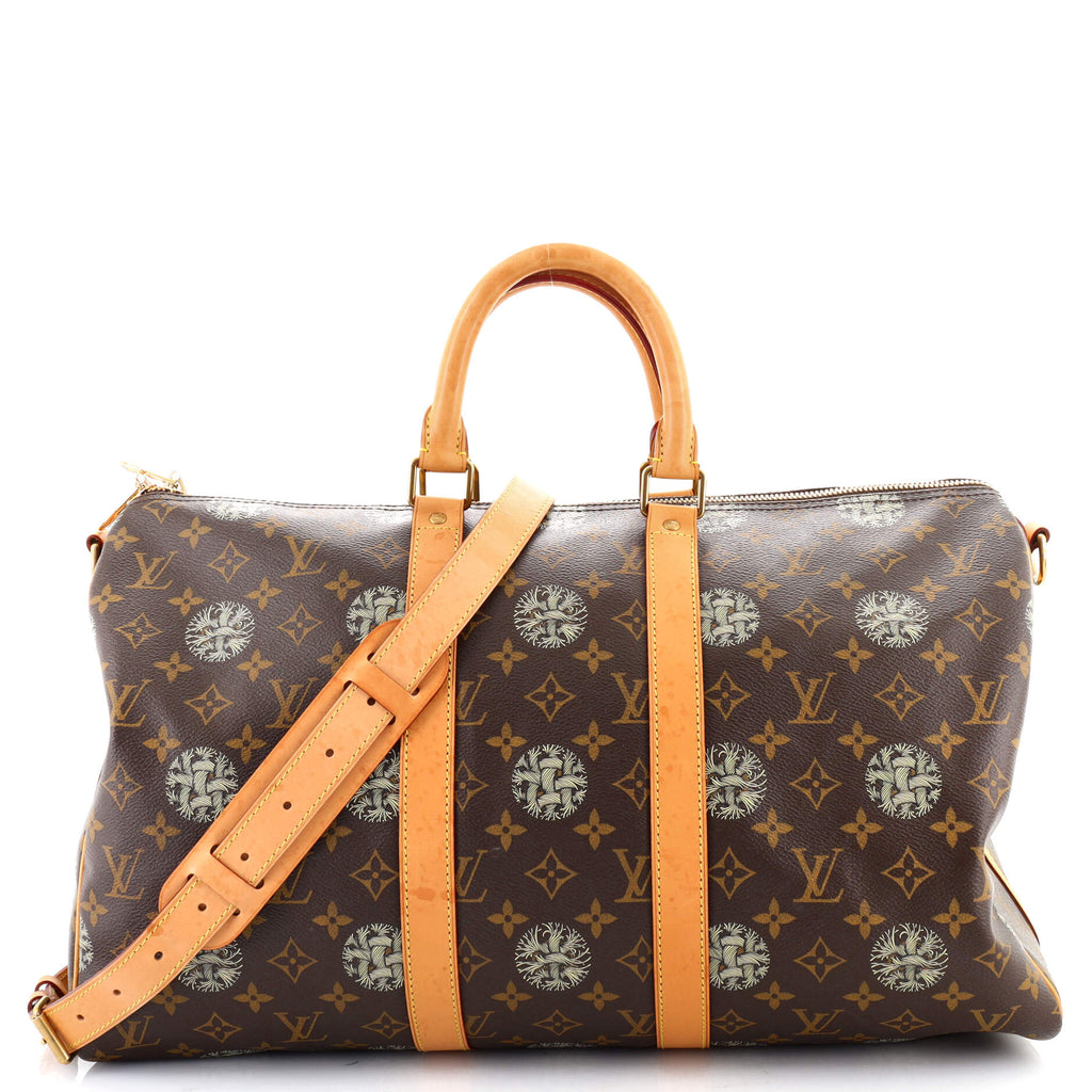 Louis Vuitton Keepall Bandouliere 45 Damier Nemeth Red Rope