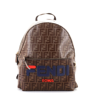 Fendi Mania Logo Backpack Zucca Coated Canvas Medium