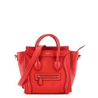 Celine Luggage Bag Grainy Leather Nano