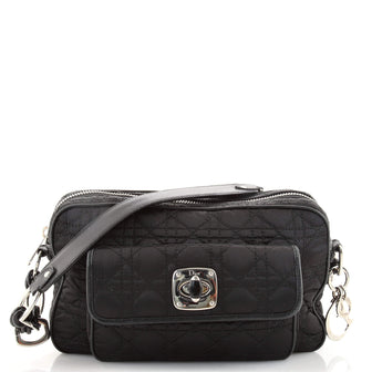 Christian Dior Charming Pocket Shoulder Bag Cannage Quilt Nylon