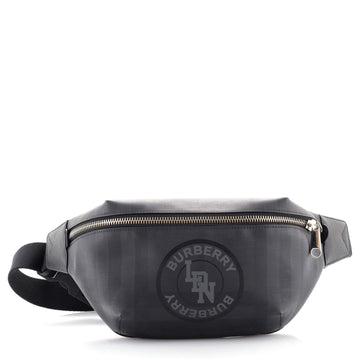Burberry Logo Sonny Belt Bag London Check Coated Canvas