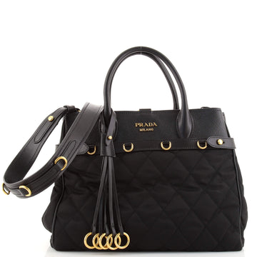 Prada Corsaire Tote Quilted Tessuto with Saffiano Medium