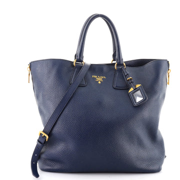 Prada Side Zip Convertible Tote Vitello Daino Large