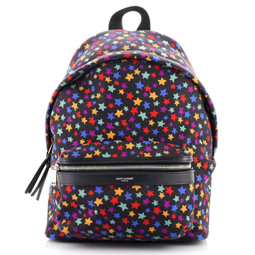 Saint Laurent City Backpack Printed Canvas Mini
