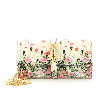 Gucci Jackie 1961 Continental Chain Wallet Printed Leather