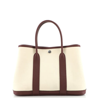 Hermes Garden Party Tote Toile and Leather 30