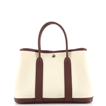 Hermes Garden Party Tote Toile and Leather 30