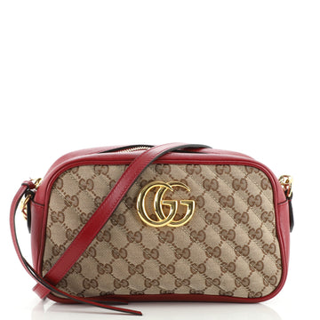 Gucci GG Marmont Shoulder Bag Diagonal Quilted GG Canvas Small