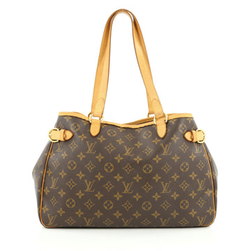Louis Vuitton Batignolles Handbag Monogram Canvas Horizontal Brown