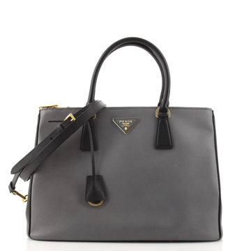 Prada Double Zip Lux Tote Saffiano Leather Medium