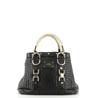 Versace Snap Out of It Tote Matelasse Leather Small