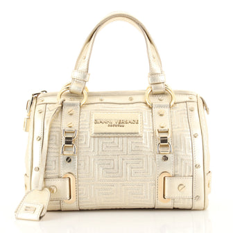 Versace Snap Out Of It Handbag Matelasse Leather Small