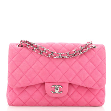 Chanel Classic Double Flap Bag Quilted Matte Caviar Jumbo