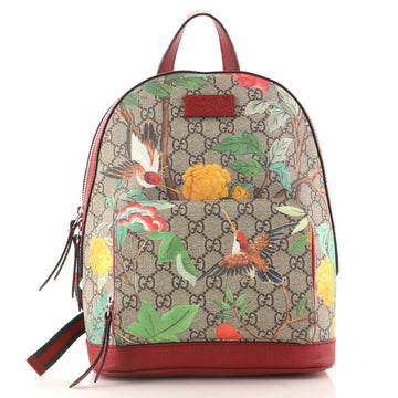 Gucci Zip Pocket Backpack Tian Print GG Coated Canvas Small