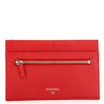 Chanel Zipped Card Holder Insert Caviar