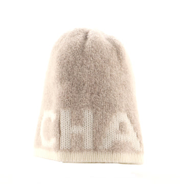 Chanel Logo Letters Beanie Cashmere and Wool with Silk