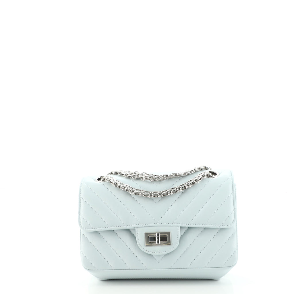 2.55 Reissue Flap Bag Size 227 in White Aged Calfskin